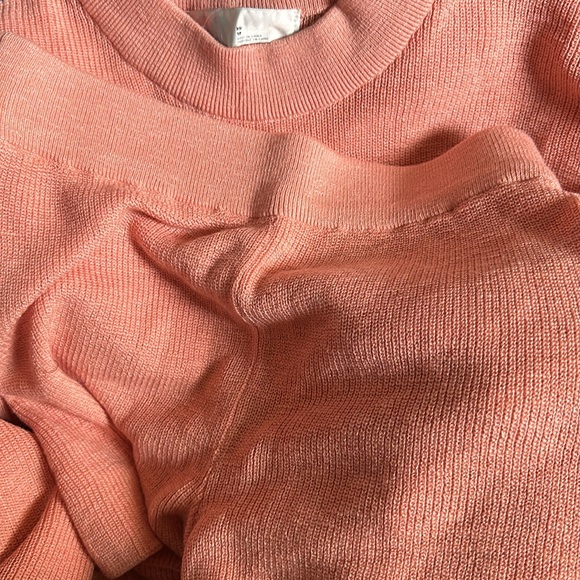 Free People Malibu Solid Surf Set Knit Sweater Coral Pink XS - Picture 14 of 14